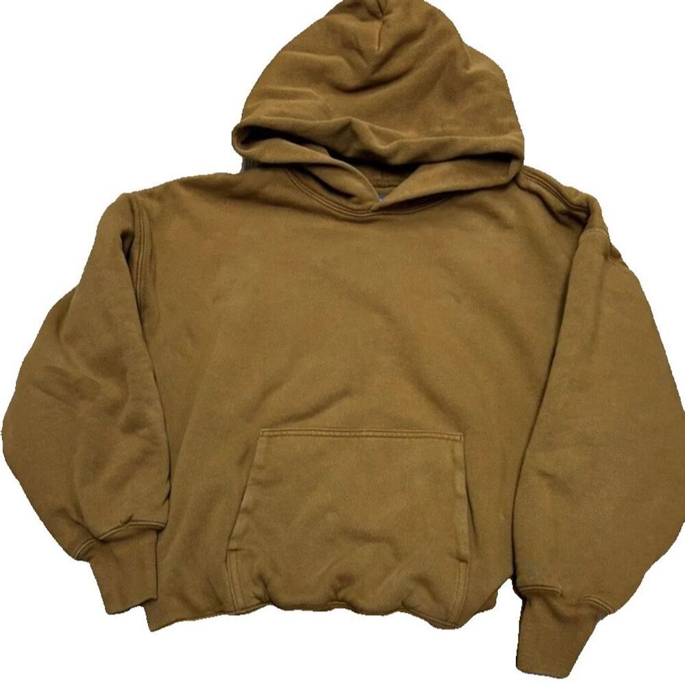 Yeezy Gap Unisex Pullover Hoodie Brown S Minimalist Style